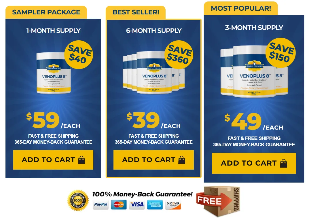 VenoPlus 8 Pricing Table